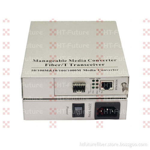 1 Fiber Port and 1 RJ45 Port 1000M Industrial Fiber Media Converter